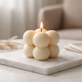 Lumânare decorativă neparfumată handmade"Norișor" (36g)