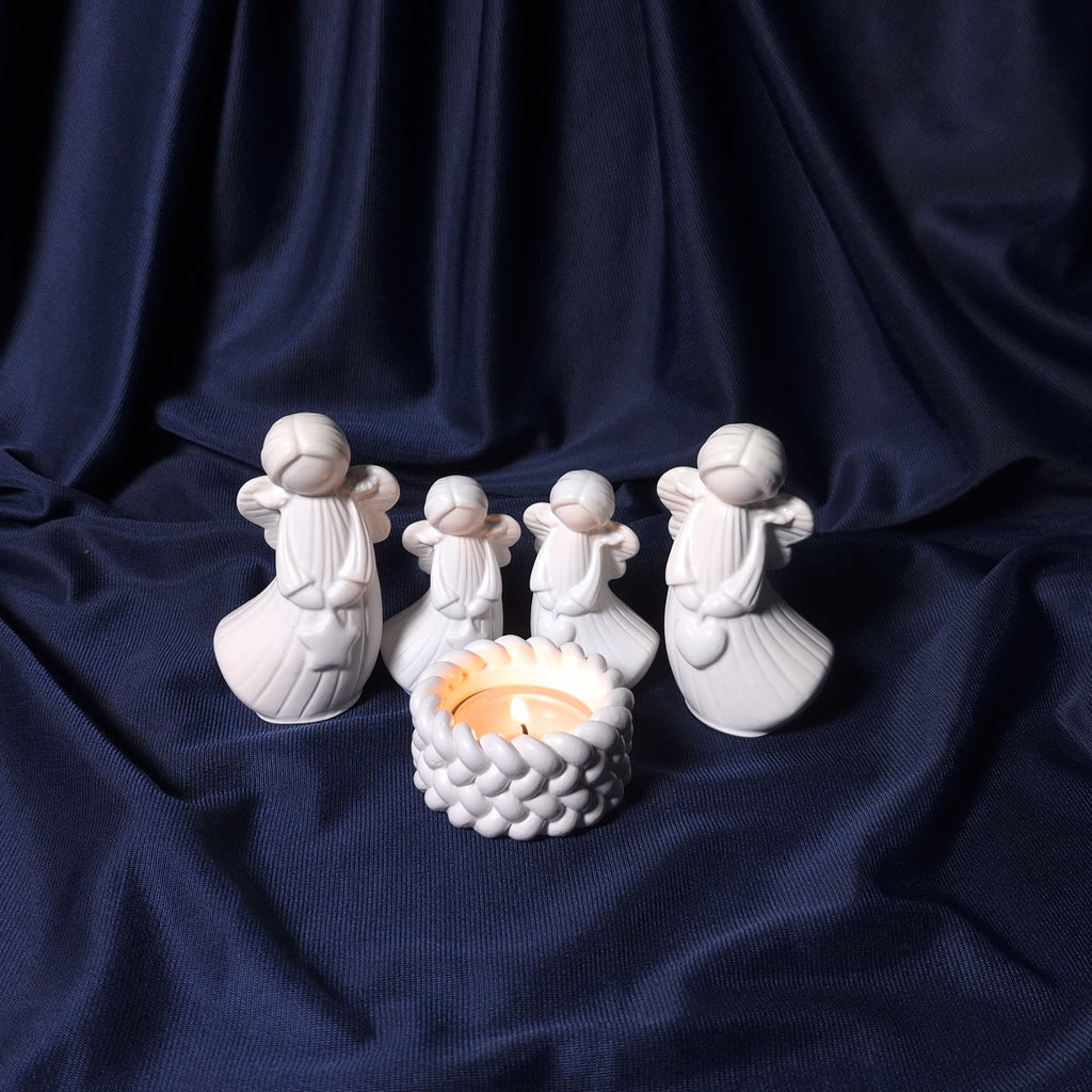 Set handmade 4 Îngerași Decorativi