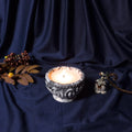 Lumanare parfumata soia Elegance in cupa alb marmorat Jesmonite handmade