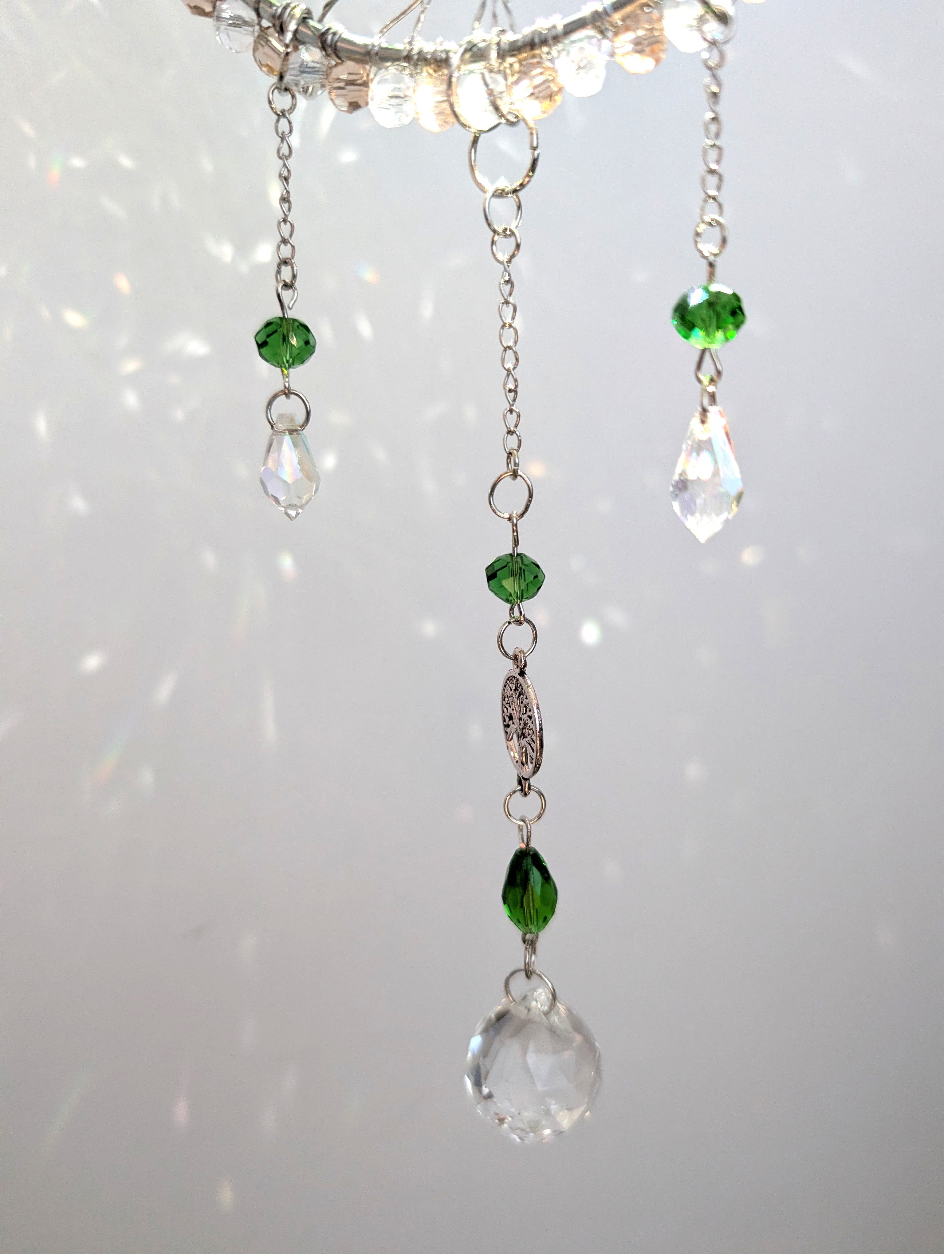 Suncatcher (Capcană de Soare) "Arborele Vieții" - din mărgele de sticlă
